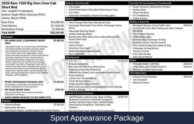 2020 RAM 1500 Big Horn/Lone Star