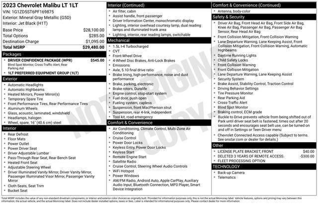 2023 Chevrolet Malibu LT 1LT