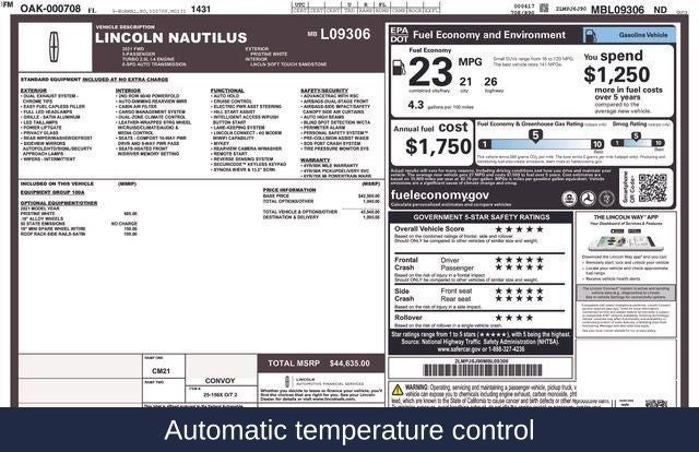 2021 Lincoln Nautilus Standard