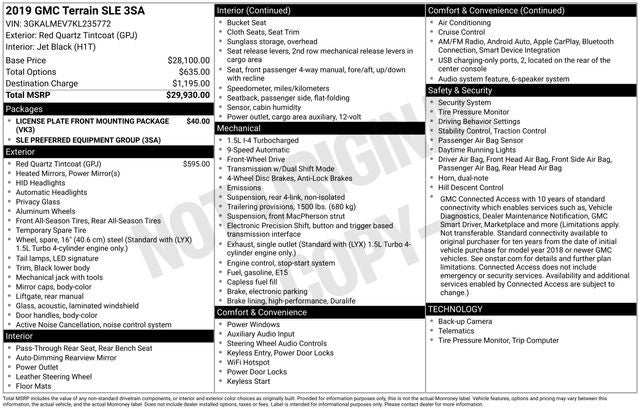 2019 GMC Terrain SLE