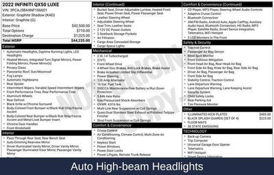 2022 INFINITI QX50 LUXE