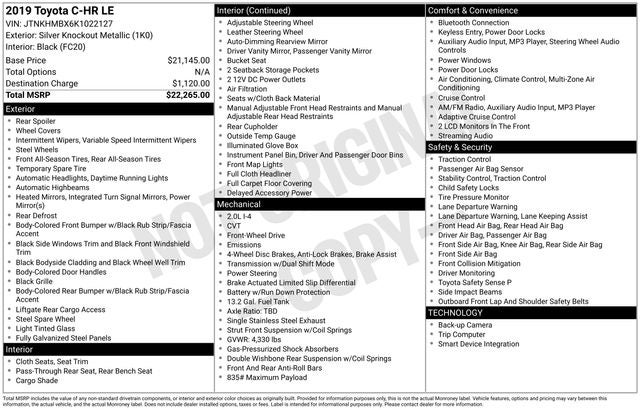 2019 Toyota C-HR Base