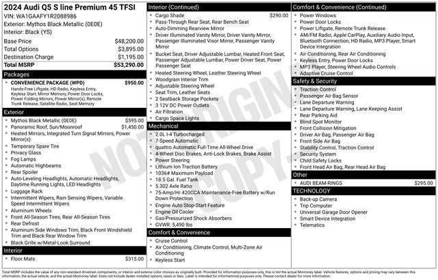 2024 Audi Q5 45 S line Premium quattro
