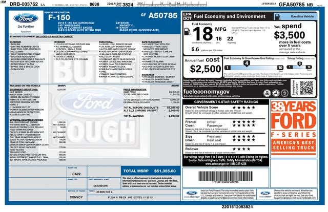 2016 Ford F-150 Lariat