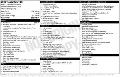 2025 Toyota Camry LE