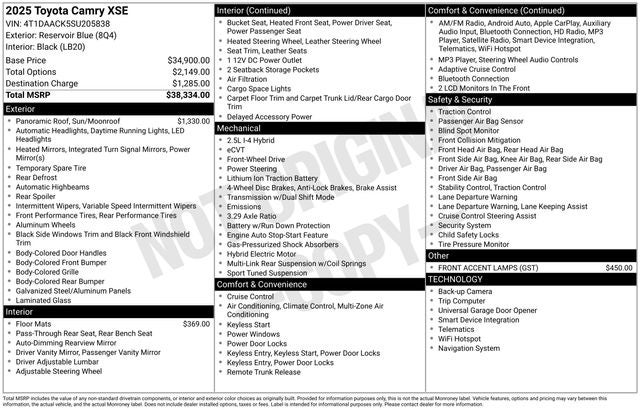 2025 Toyota Camry XSE