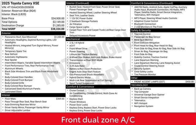 2025 Toyota Camry XSE