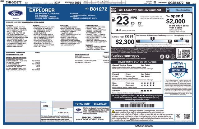2025 Ford Explorer Platinum
