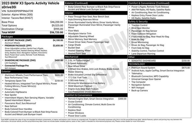 2023 BMW X3 sDrive30i